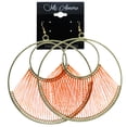 thumbnail image 2 of Mi Amore String Art Dangle-Earrings Orange/Gold-Tone, 2 of 2