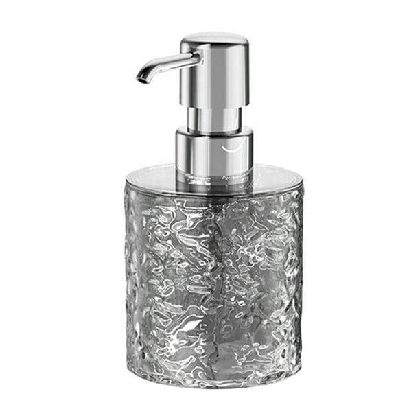 Dispensador de jabón espumoso recargable con bomba de espuma para jabón líquido corporal, baño y cocina. Dispensador de jabón de encimera de plástico transparente.
