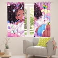 thumbnail image 5 of American African Curtains Cute Black Curtains & Drapes Cartoon Butterfly 30%-50% Blackout Curtains Girly Pink Living Room Curtains, Cartoon Style Window Treatments Room Decoration, 5 of 6