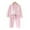 Light Pink, variant on Godderr 2PCS Kids Boys Girls Velvet Pajamas 2-Piece Set for Toddler Fall Winter Long-Sleeved Sleepwear Outfit for Teenagers Boys Girls Lapel Loungewear 1-16T
