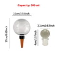thumbnail image 2 of Yucurem 1 Pack Plant Watering Globes with Covers, 500ml Self Watering Planter Insert, Plastic Automatic Watering Planter Insert Top Fill for Indoor and Outdoor Plants (White), 2 of 7