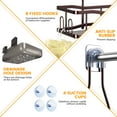 thumbnail image 5 of TINANA Hanging Shower Caddy, Rustproof Shower Shelf Racks Over Shower Head - No Drilling Bathroom Organizer for Shampoo with Soap Holder-Bronze, 5 of 6