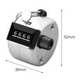 thumbnail image 4 of Stainless Steel Mechanical Hand Tally Counter with 4-Digit Display (0000-9999 Range), Battery-Free Palm Clicker for Efficient Crowd/Warehouse/Station Counting – Features Rotary Zeroing, Anti-Jam, 4 of 6
