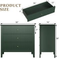 thumbnail image 3 of Heynemo Green 30" 3-Drawer Wood Dressers, Set of 2, Modern Nightstands with Storage for Bedroom or Living Room, 3 of 9