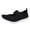 Black, variant on HBFAGFB Sneakers for Women Simple Mesh Breathable and Comfortable Hook Loop Slip on Shoes Beige Size 42