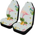 thumbnail image 2 of ABPHQTO Juego de 2 fundas para asientos de coche, flamenco, pájaro y flores tropicales, Protector Universal para asientos delanteros de coche, apto para coche, SUV, sedán, camión, 2 of 3