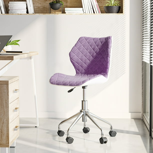 Techni Mobili 13 In Task Chair With Adjustable Height Swivel 160 Lb Capacity Purple Com Techni Mobili 13 In Task Chair With, Purple Swivel Desk Chair
