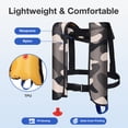 thumbnail image 5 of WARMOUNTS Automatic Inflatable Life Jacket w/ Whistle, Adult PFD Survival Buoyancy Vest for Boating Fishing Sailing Surfing Kayaking for Men Women Max Waist Size: 50'', 5 of 7