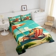 thumbnail image 3 of YST Hawaii Beach 7-Piece Comforter Set, Full, Cartoon Animal, Tropical Ocean, Summer Holiday Theme, 3 of 6