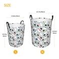 thumbnail image 3 of Balery Colorful Hat Snowman Cesta de ropa redonda con asas, impermeable, independiente, para ropa, juguetes, dormitorio y familia-Small, 3 of 6