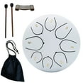 thumbnail image 4 of Outdoor Rain Drum - 11.4cm Steel Tongue Drum with 8 Tones, Drumsticks, and Music Book - Perfect Handpan for Garden Meditation and Relaxation - Mini Healing Percussion Instrument, 4 of 6