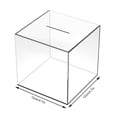 thumbnail image 3 of Hucha Contenedor de depósito de dinero Caja de ahorro transparente Cubo Acrílico No se puede abrir para adultos Niños, 3 of 3
