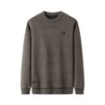 thumbnail image 3 of Suéter de terciopelo de hurón para hombre, suéter de invierno con forro polar, grueso, cuello redondo, suelto, de color sólido, para hombre, cálido y combinable, 3 of 5