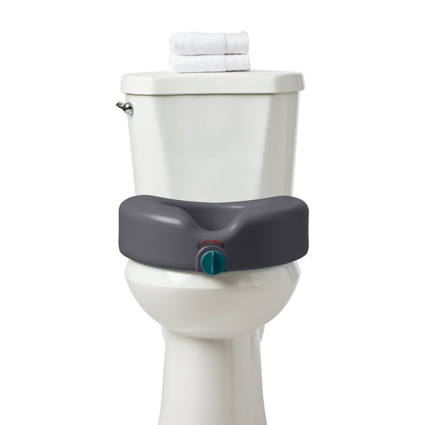 Medline Elevated Locking Toilet seat with Microban Antimicrobial Treatment