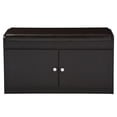 thumbnail image 3 of Bowery Hill Faux Leather Shoe Bench in Espresso, 3 of 6