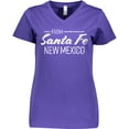 thumbnail image 3 of Inktastic From Santa Fe New Mexico in White Distressed Text Women's V-Neck T-Shirt, 3 of 5