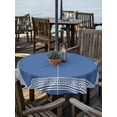 thumbnail image 2 of Outdoor Tablecloth with Umbrella Hole Zipper Dark Blue Greek Key Round Tablecloth 60" Waterproof Outside Table Cloth Geometric Greece Ancient Farmhouse Geo Patio Table Cover Tablecloths for Picnic, 2 of 8