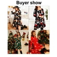 thumbnail image 6 of Fancyglim Womens Dresses for Christmas Crew Neck Long Sleeve Loose Fits T Shirt Aline Dress with Pockets Black 2XL, 6 of 7