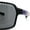 All Black, variant on Xloop Mens Large Shield USA American Flag Print MTB Rectangle Sunglasses Black Blue - Blue Mirror