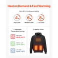 thumbnail image 2 of KFFKFF Heated Sweatshirt Hoodie for Men and Women, Unisex Heated Jacket with 7.4V 16000mAh Rechargeable Battery, 5 Heating Areas, 3 Temperature Settings, 4-8 Hours of Warmth, 2 of 9
