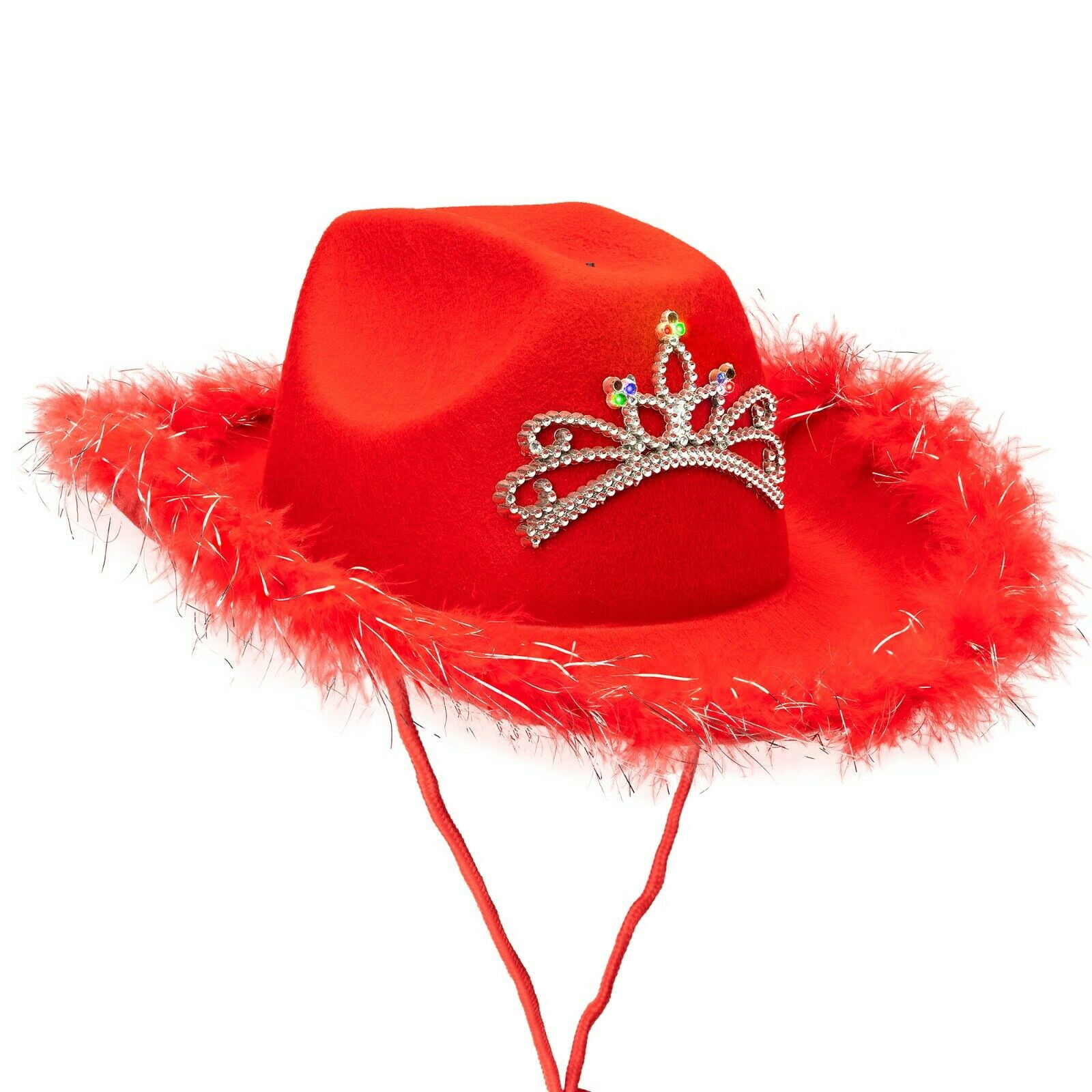 Red cowboy hat with tiara Clearance