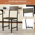thumbnail image 6 of Barara King Set of 4 Dining Chairs with Metal Leg Construction, Slanted Back Design (Table Not Included) for Modern Kitchen, Dining Room Seating Set, Gray, 6 of 6
