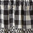 thumbnail image 3 of Park Designs Buffalo Check Ruffled Black Swags 72" x 36", 3 of 3