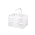 thumbnail image 2 of Foldable Storage Bins, Stackable Plastic Storage Containers with Handle, Multi-Use Visible Storage Box for Closet, Laundry & Kitchen Organization, Space-Saving Design, Khaki/Gray/White, 2 of 7