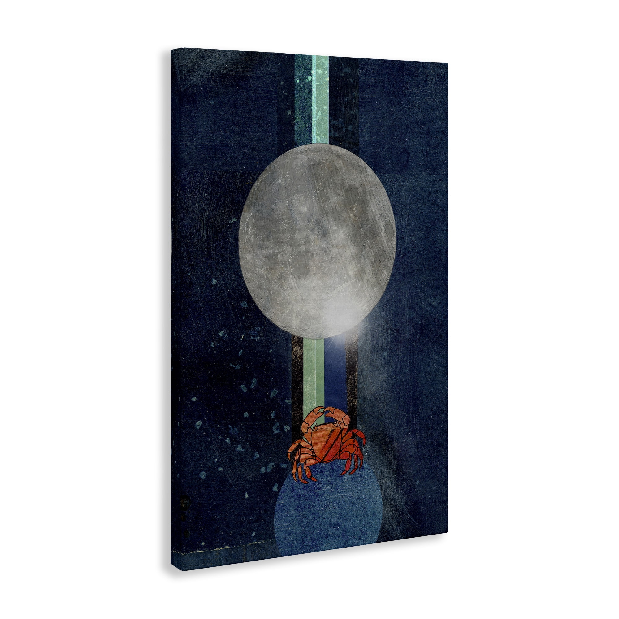 Stupell Industries Surreal Crab Outer Space Animals & Insects Painting Gallery Wrapped Canvas Art Print Wall Art, 16 x 24