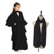 thumbnail image 1 of Traje de falda para niños y niñas, Festival musulmán de Ramadán, color sólido, manga larga, cuello en V, vestido flotante de gasa de tres capas, ropa para niños, vestido elegante, vestido de poliéster, 1 of 9
