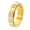 Gold White Stone, variant on Women's Men's Stainless Steel Rectangular Cubic Zircon Fidget Turnable Band Worry Wedding Engagement Rings Silver Red Stone Size 10