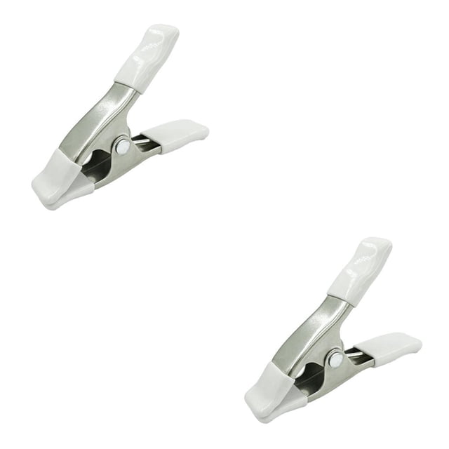 Kenally Abrazadera de resorte de Metal para manualidades, bricolaje, portátil, para fotografía, carpintería, invernadero, Clip, herramienta Blanco 2piezas