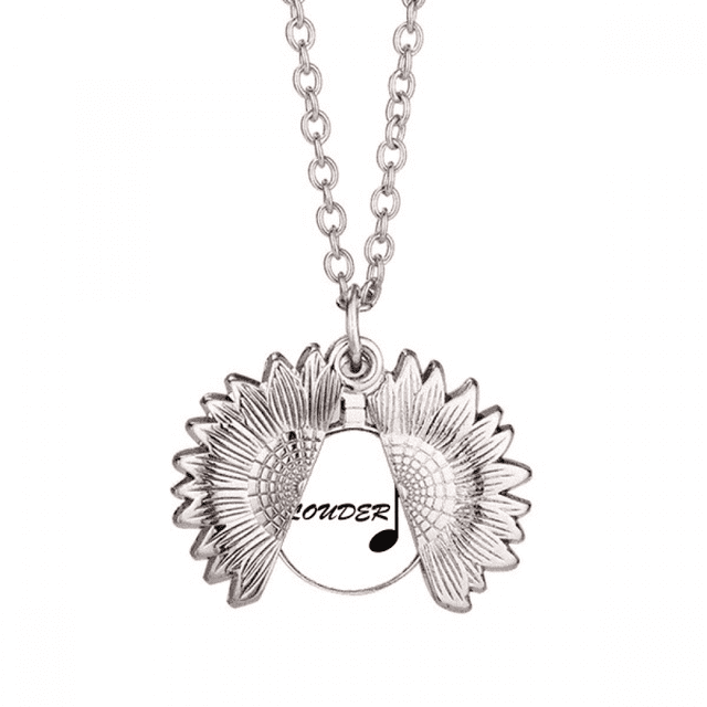 Musica sonido ilusion Collar de girasol collar collar collar colgante