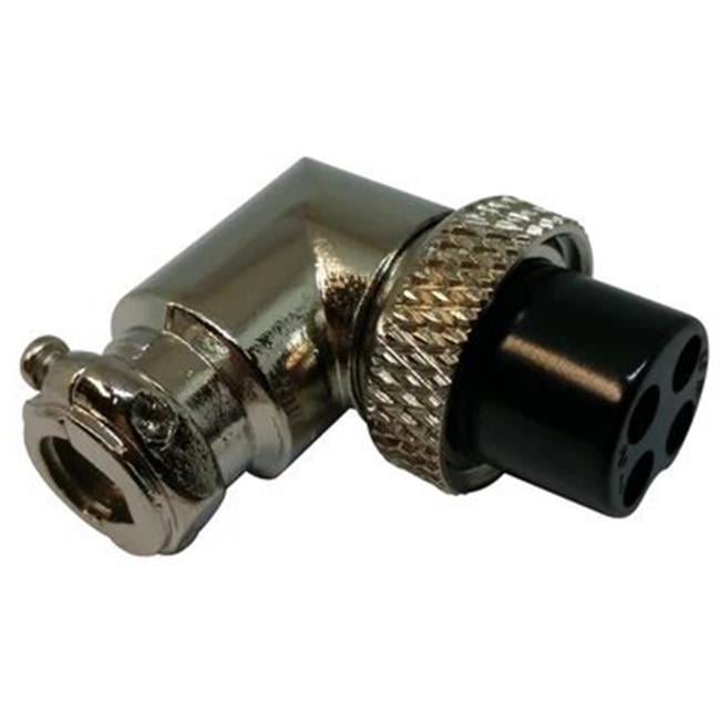 New Right Angle 4 Pin Connector Plug for Ham Cobra Microphone Radio  Adapter 