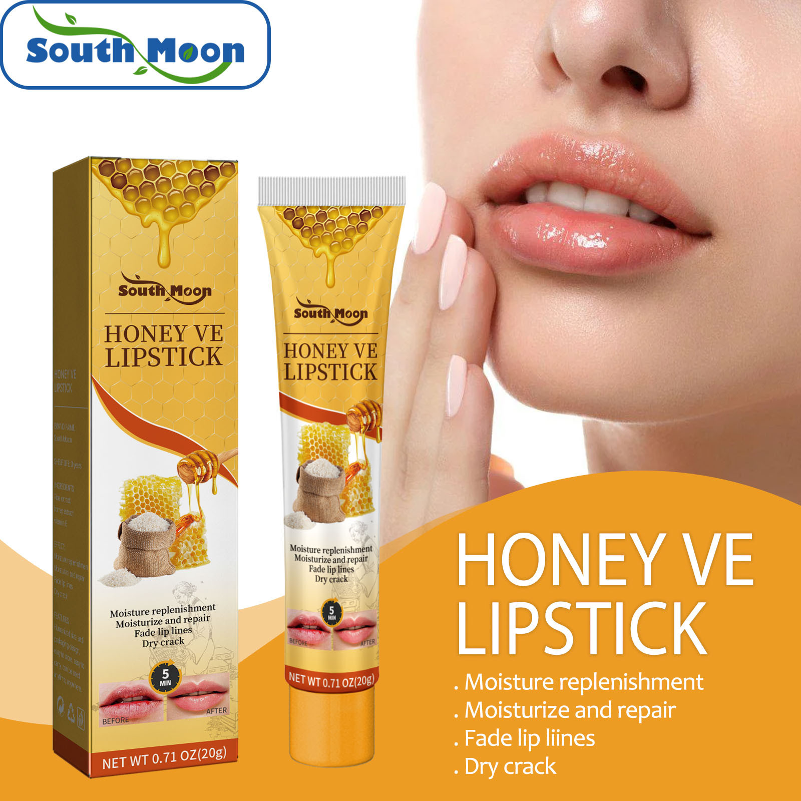 Honey Lip Mask Reduces Lip Lines Hydrate & Plump For Dry Chapped Lips