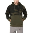 thumbnail image 1 of Hombres Otoño Sudadera Con Capucha Color Bloqueo Cordón Espesar Bolsillo Costilla Cierre De Punto Suelto Casual Manga Larga Jersey Con Capucha Top Verde XXL, 1 of 6