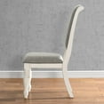 thumbnail image 5 of Miekor Furniture Belleza Antique White Solid Wood Upholstered Dining Chairs, Set of 2 4578, 5 of 10