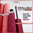 thumbnail image 6 of L'Oreal Paris Infallible Matte Resistance Liquid Lipstick, up to 16 Hour Wear, Worth It 601, 0.16 Fl Oz, 6 of 7