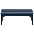 thumbnail image 3 of GARDEN Plastic Adirondack Backless Outdoor Bench for Patio Entryway, Navy Blue, 3 of 6