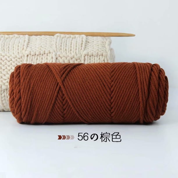 Xiao Hua Hilo de lana para tejer y hacer crochet: hilo premium teñido a mano, suave y duradero, Hometown Yarn, 500 g, marrón.