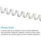 thumbnail image 4 of Cable de auricular telefónico Uxcell, cable de teléfono fijo en espiral 4P4C para hogar u oficina blanco 9.84 pies 2 piezas, 4 of 5