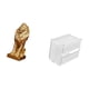 thumbnail image 5 of Escultura de león acrílico, adorno moderno de mesa, soporte decorativo para pañuelos de papel, figura de arte coleccionable, caja de almacenamiento pa, 5 of 8