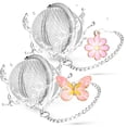 thumbnail image 1 of Set de infusores de té TeasAnavie de acero inoxidable con colgante de mariposa, 1 of 7