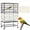 White, variant on Large Bird Cage Cover, Bird Cage Seed Catcher, Adjustable Soft Airy Nylon Mesh Net, Birdcage Cover Skirt Seed Guard for Parrot Parakeet Macaw African Round Square Cages (Black)