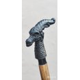 thumbnail image 2 of Wooden Alligator Head Handle Hand-Carved Walking Cane for Grandparents Old Age Vintage, 2 of 7