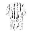 thumbnail image 6 of Njagoc3 Womens Stylish Abstract Pattern V-Neck Tee Artistic Graphic Print Summer Top Black White, 6 of 6