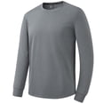 thumbnail image 1 of AherBiu Plus Size Men's Long Sleeve Shirts Crewneck Quick Drying Lightweight Athletic Tees Running Workout Active Pullover Tops, 1 of 9