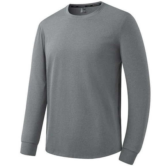 pstuiky manga larga para hombre, Camiseta informal de cuello redondo para hombre, camiseta deportiva informal falsa, camiseta de cuello redondo de manga larga camisetas de hombre xxxl
