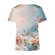 thumbnail image 4 of Blusa estampada de verano para mujer, camisetas casuales de manga corta con cuello en V, camisetas Pompotops  hkajfhjk472781, 4 of 5