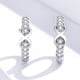 thumbnail image 2 of 2x Pendientes de aro de para mujer CZ Zirconia cúbica Pendientes Stud con bisagras Conch Pendientes Joyería de, 2 of 9